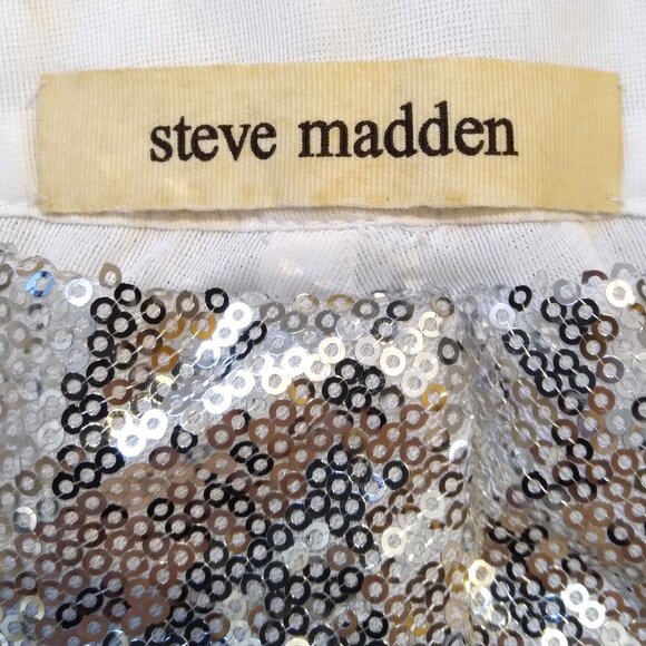 NWOT - Silver-Color Sequined Shorts - Steve Madden - Picture 4 of 4